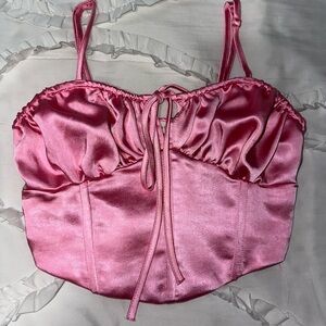 Pink corset top